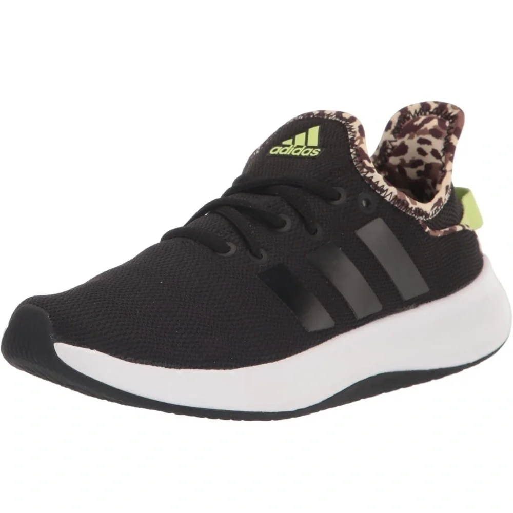 Adidas Cloudfoam Pure Women’s Sneakers Black/Pulse Lime IG3150 Running Shoes. - Picture 1 of 4